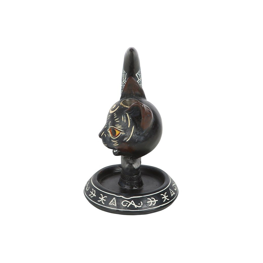 Black Cat Moon Backflow Incense Burner